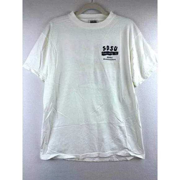 Vintage SDSU San Diego State T-Shirt Womens L 1995 Homecoming College Preppy Tee - Picture 4 of 8